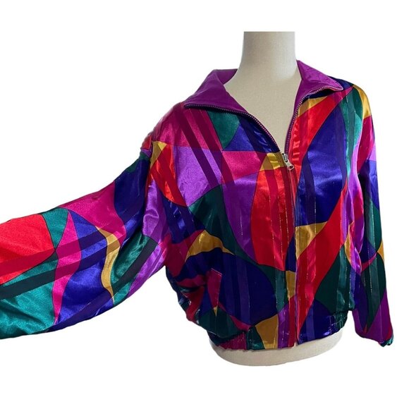 American Designer Styles ADS Womens Reversible Full Zip Bomber Jacket Size Small - Picture 2 of 16